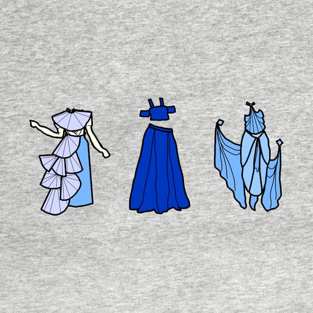 Avant Garde Gowns in Blue by LochNestFarm